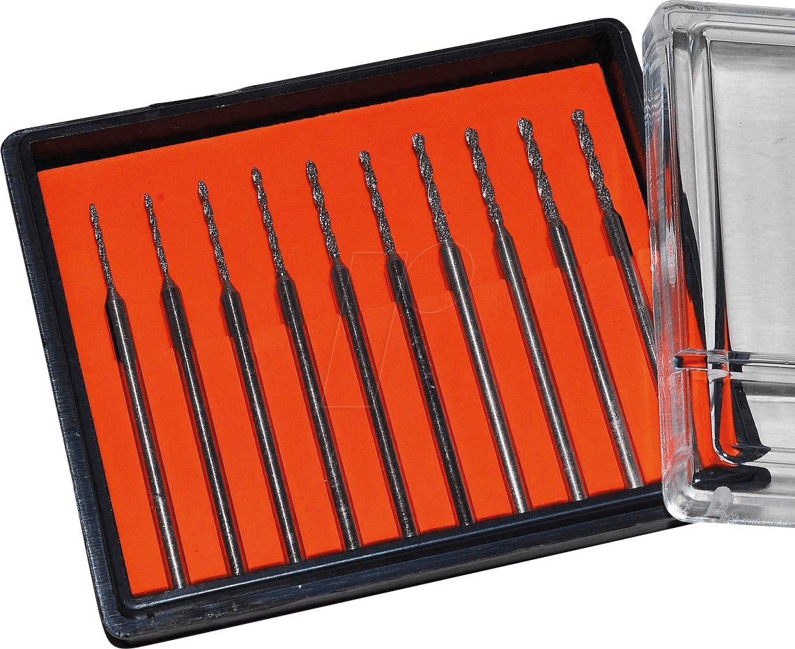 RONA 826686 - 10er-Set Minibohrer, Diamantbeschichtung. 2,35 mm Schaft