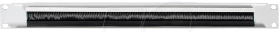 BOX 699993V2 - Kabeldurchführung 1HE mit Bürstenleiste, grau