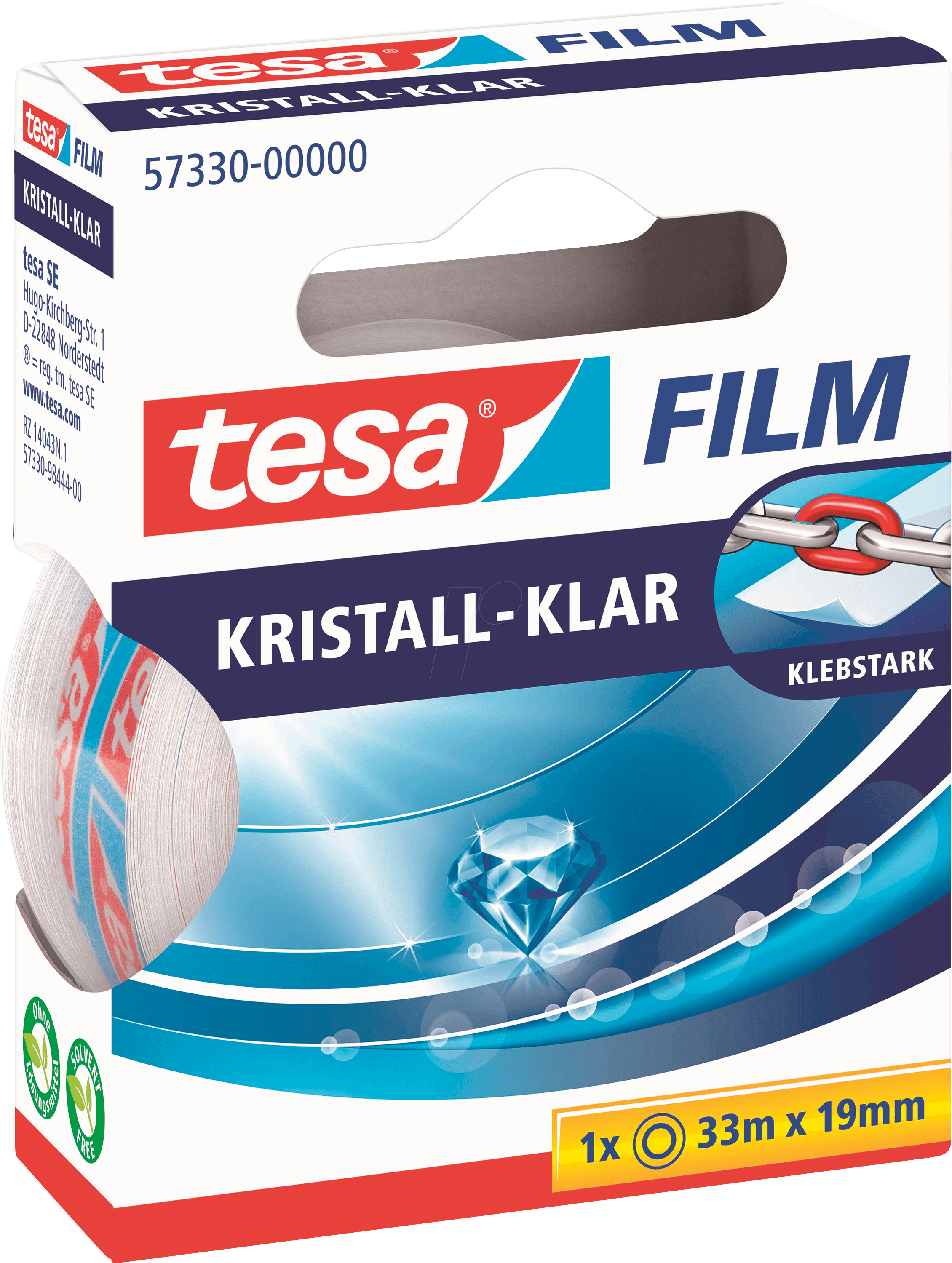 TESA 57330 - tesafilm® kristall-klar, 33 m x 19 mm, 1 Rolle