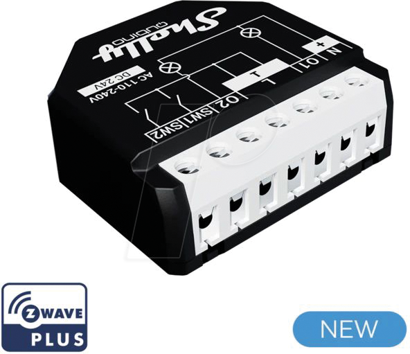 SHELLY WAVE 2PM - Shelly Qubino Wave 2PM, Relais, max 16A, 2 Kanal, Z-Wave