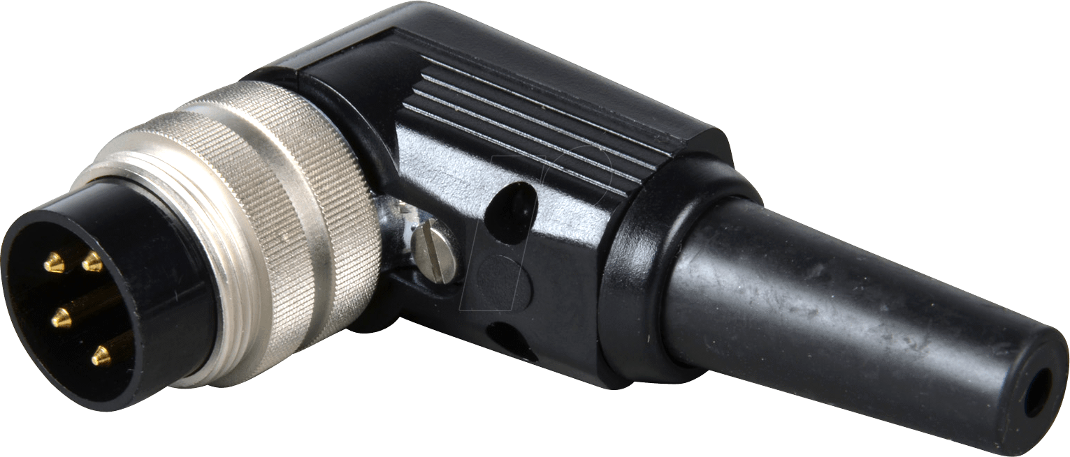 LUM WSV 40 - Stecker,Rundsteckv.,gewinkelt,IP 40, 4-polig