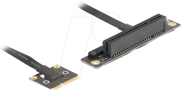 DELOCK 81295 - Riser Karte Mini PCIe > PCIe 3.0 x8 Slot, 20 cm Kabel