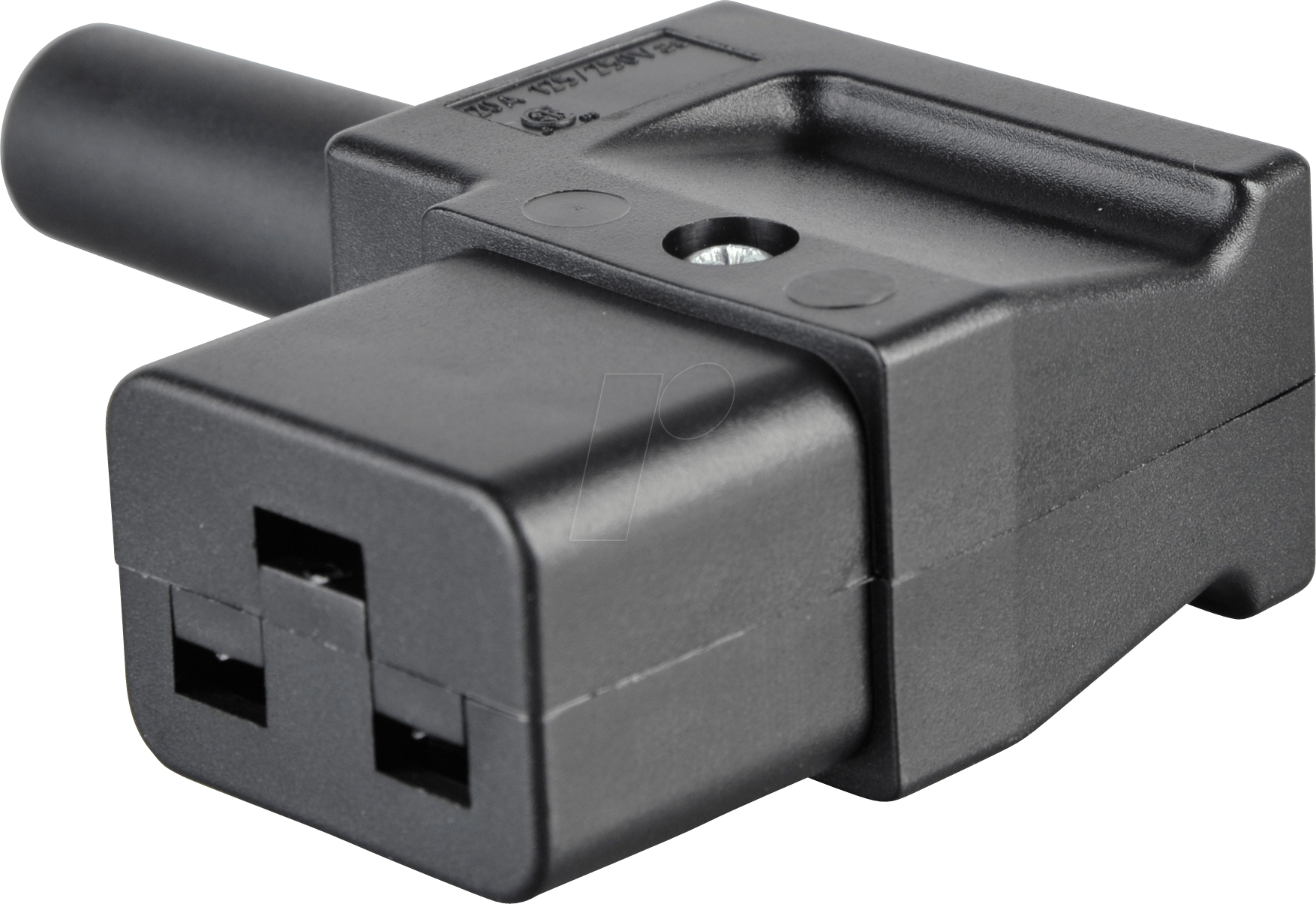 KKB 16-1W - Kaltgerätekupplung gewinkelt, 16 A, C19