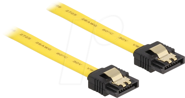 Thumbnail - DELOCK 82813 - SATA 6 Gb/s Kabel 70 cm gelb