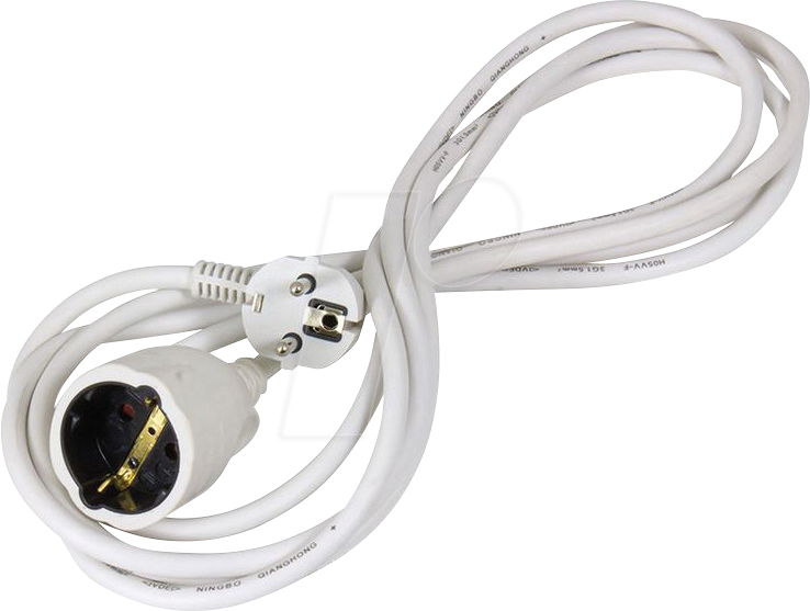 HEIT 45171 - Schutzkontakt-Verlängerung, 3 m, weiss