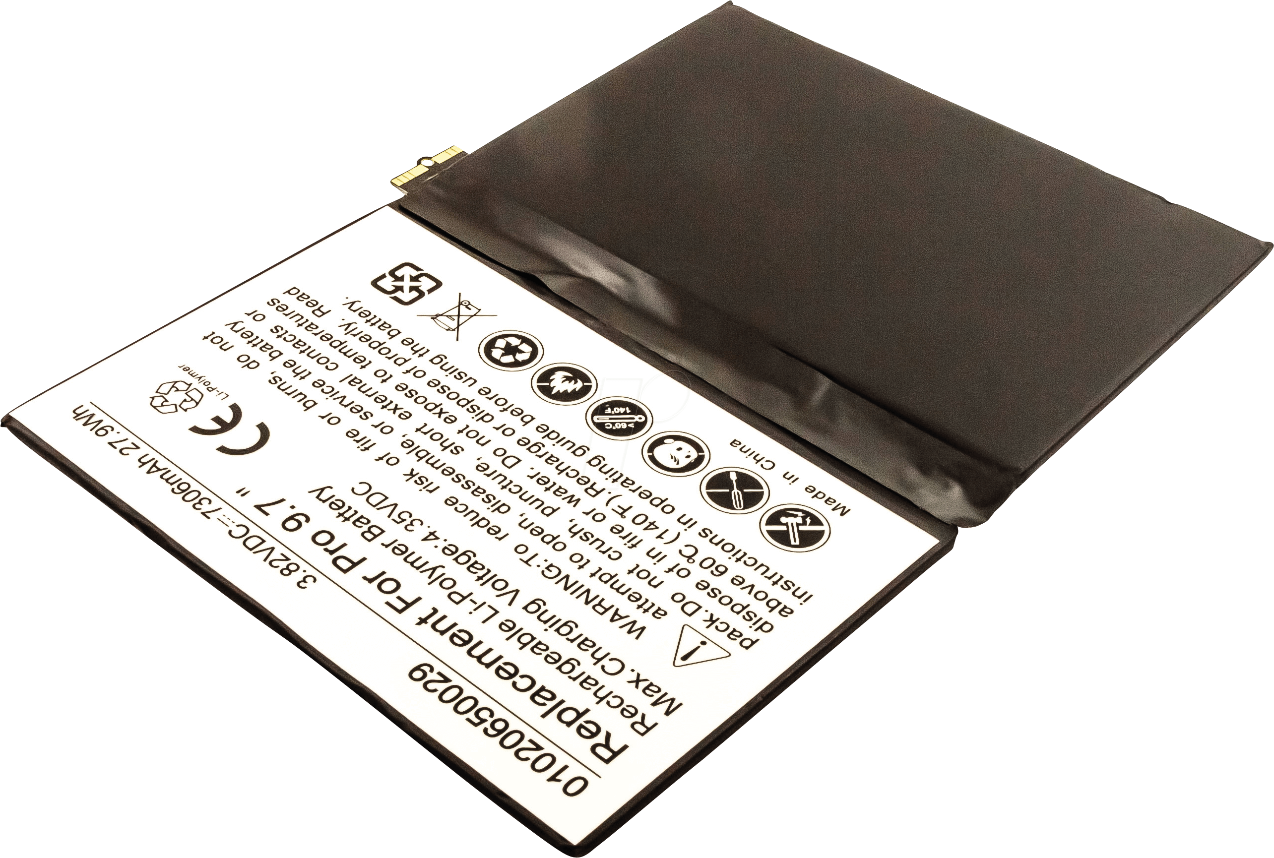 AKKU 53841 - Tablet-Akku für Apple iPad Pro, Li-Po, 7306 mAh