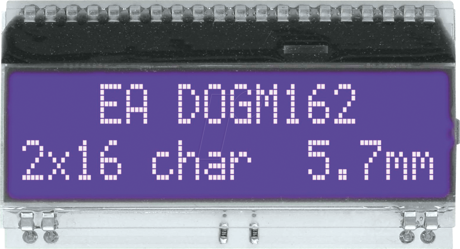EA DOGM162B-A - LCD-Textmodul, 48,3 x 12 mm, blau