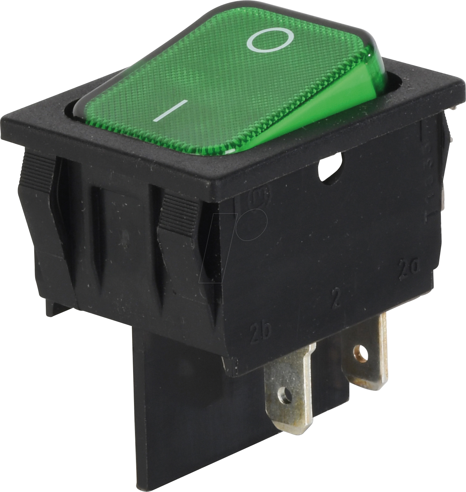 MAR 1835.1118 - Wippschalter EIN - AUS, 2 polig, schwarz / grün