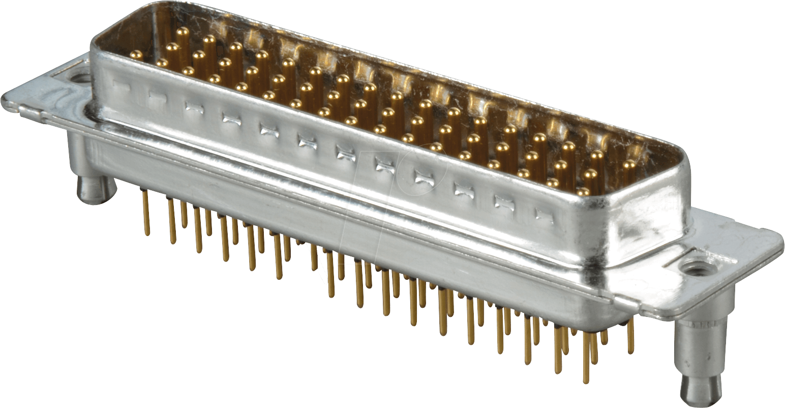 D-SUB ST 50 CLIP - D-SUB-Stecker,50-polig,Print,Clip,gedr. Kontakte