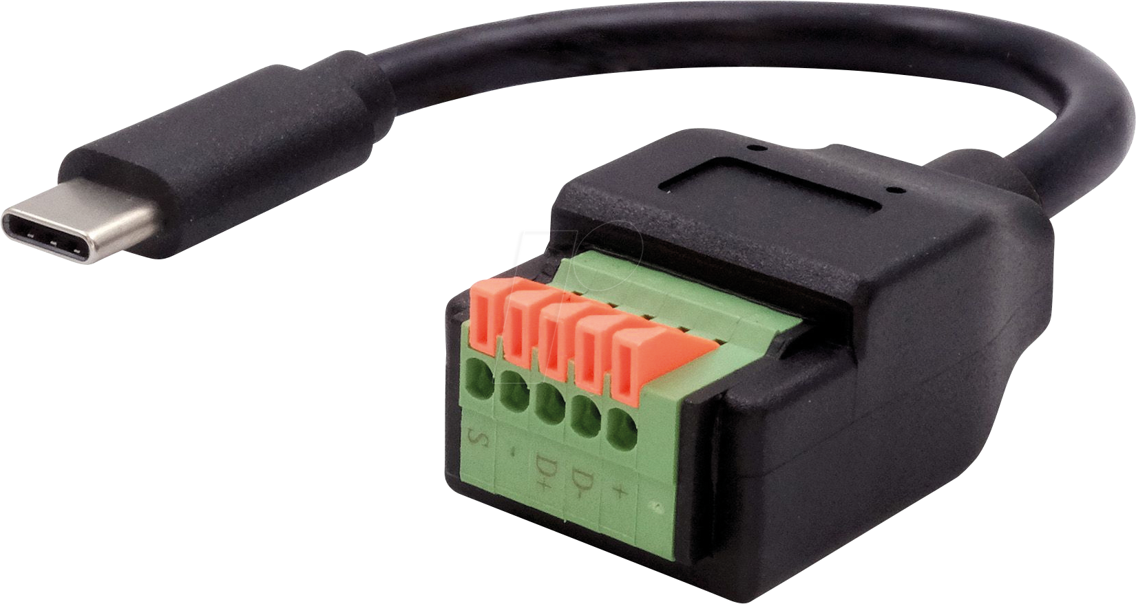 EXSYS EX-49123 - USB 2.0 Konverter, USB-C Stecker auf 5-pin Terminal Block