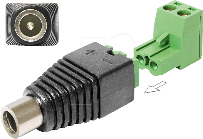 DELOCK 65423 - Kupplung, Ø außen: 5,5 mm, Ø innen: 2,1 mm