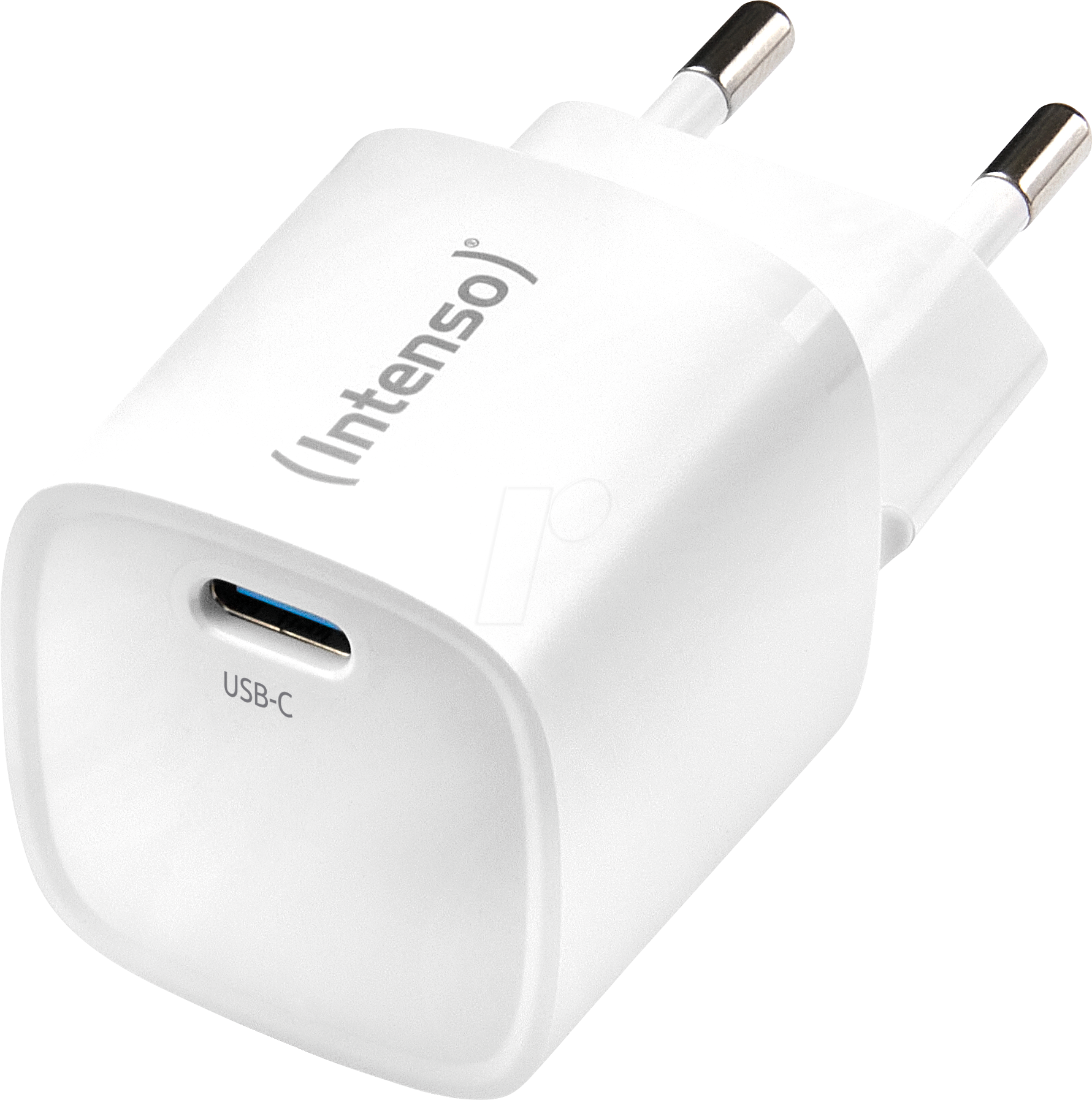INTENSO 7803062 - USB-Ladegerät, 30 W, 1x USB-C, PD 3.0, PPS, QC 4.0, GaN, weiß