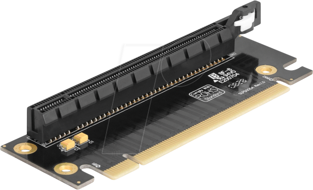DELOCK 81296 - Riser Karte PCIe 3.0 x16, links gewinkelt 90°