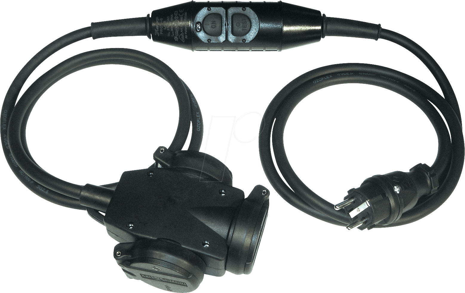 Thumbnail - EL PS PRCD-S 3-3 - Personenschutzleitung PRCD-S für Baustellen, 3 m, 3-fach, schwar