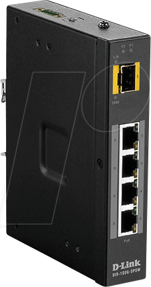 D-LINK 100G5PSW - Switch, 4-Port, Gigabit Ethernet, PoE, 1x SFP