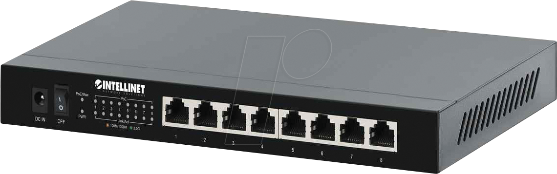 INT 561938 - Switch, 8-Port, 2,5 Gigabit Ethernet, PoE+