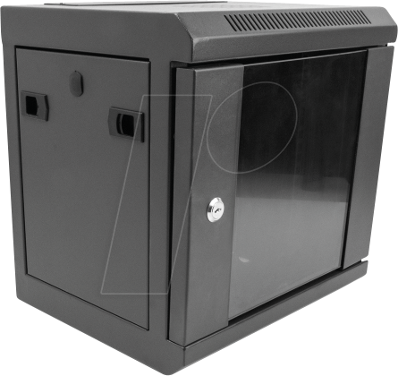 DELOCK 43417 - 10'' Netzwerkschrank, 6 HE, schwarz