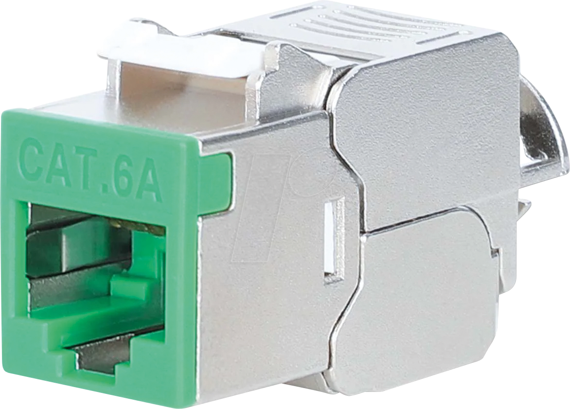 INT 791335 - Keystone Modul RJ45, Cat.6a, STP, Slimline, grün
