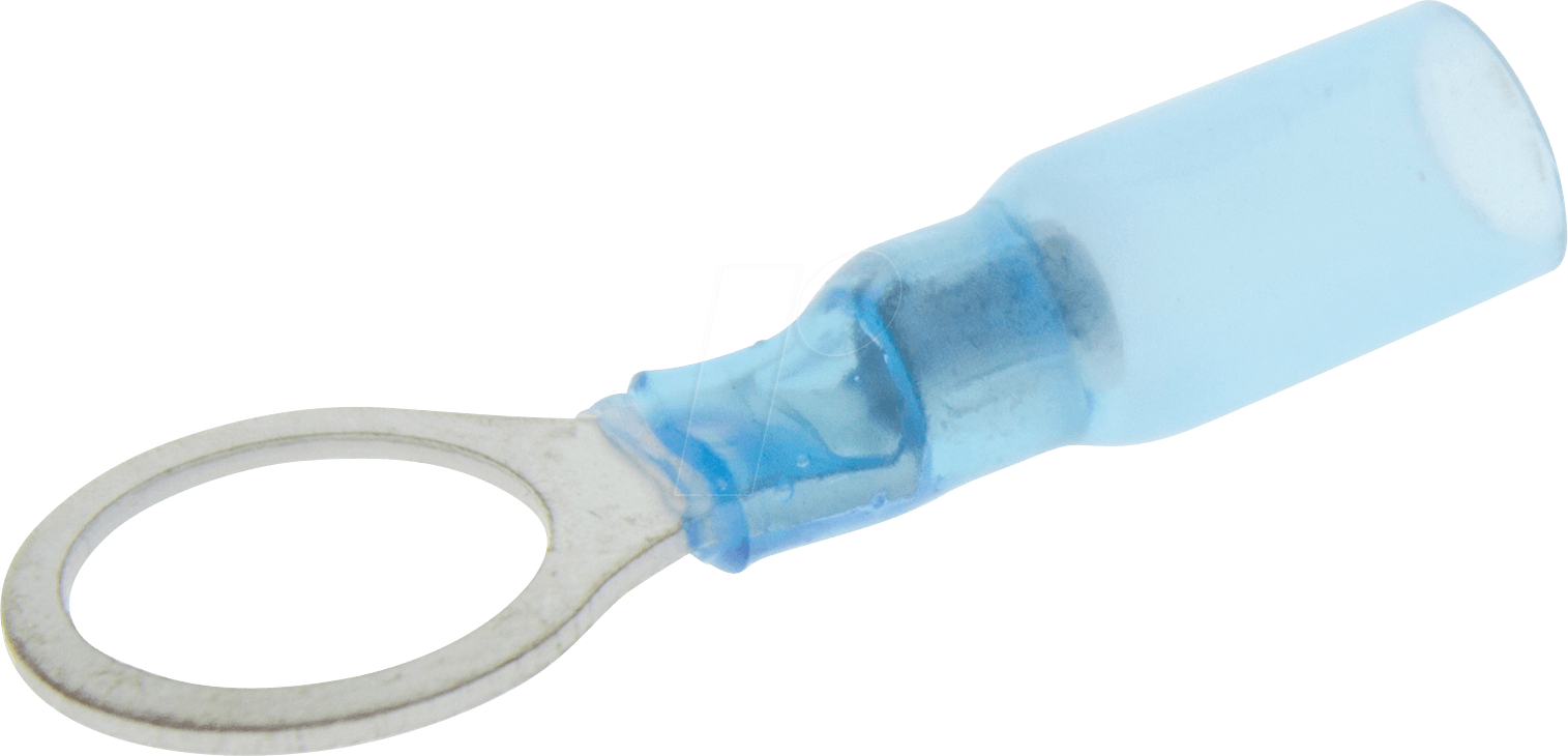 WE K402100HS - Ringkabelschuh mit Schrumpfschlauch - 1,5 … 2,5 mm², M10, blau