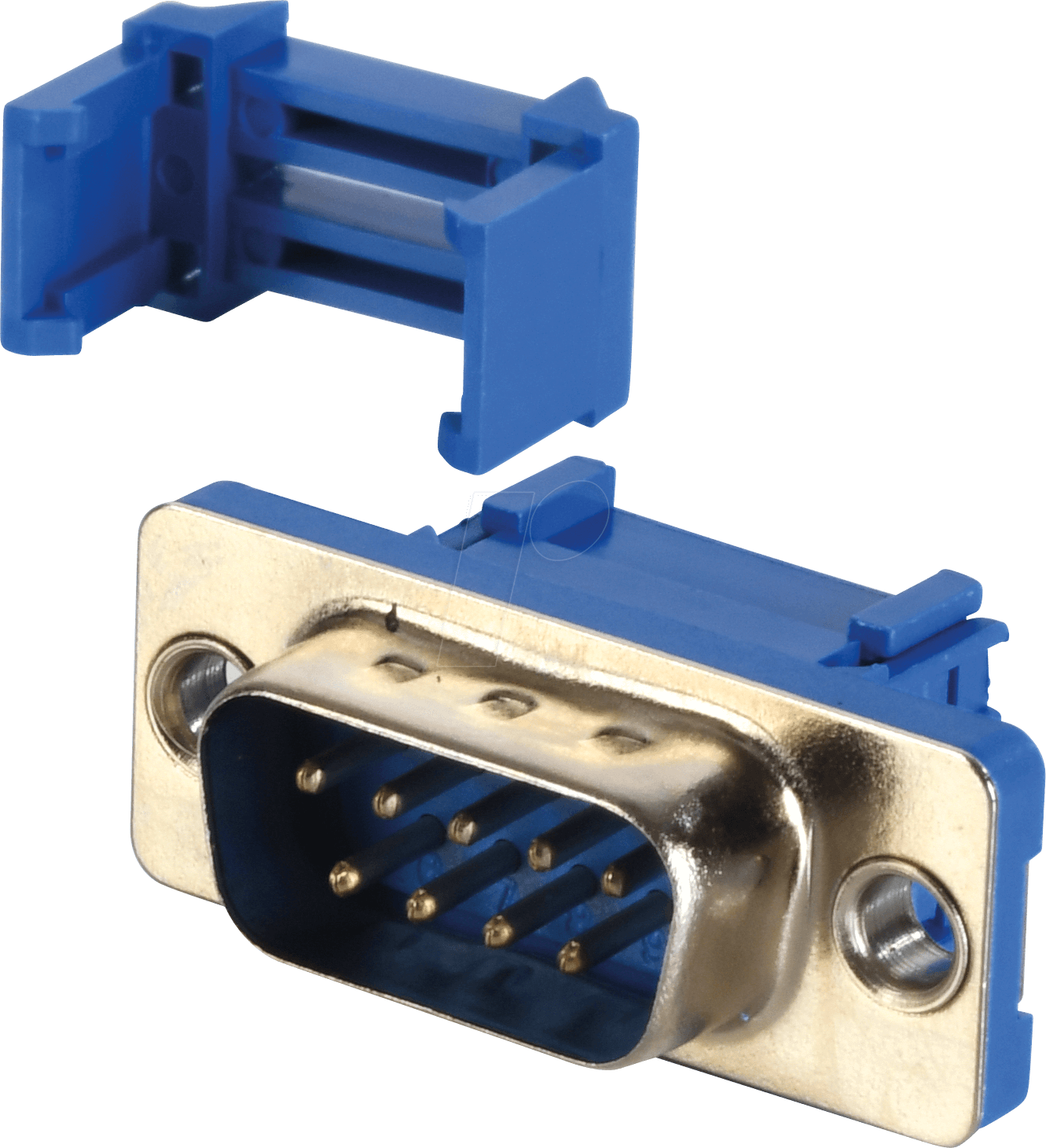 D-SUB ST 09FB IS - D-SUB-Stecker, 9-pol, Flachbandkabel, mit Isolator