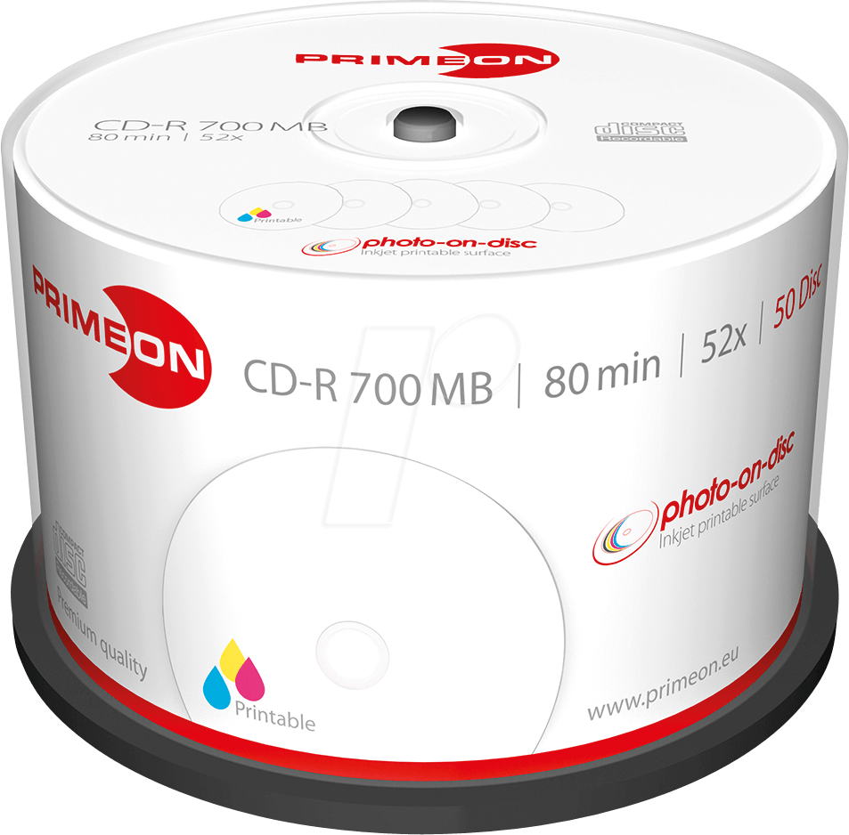 PRIM 2761105 - CD-R 80Min/700MB, 50-er Cakebox