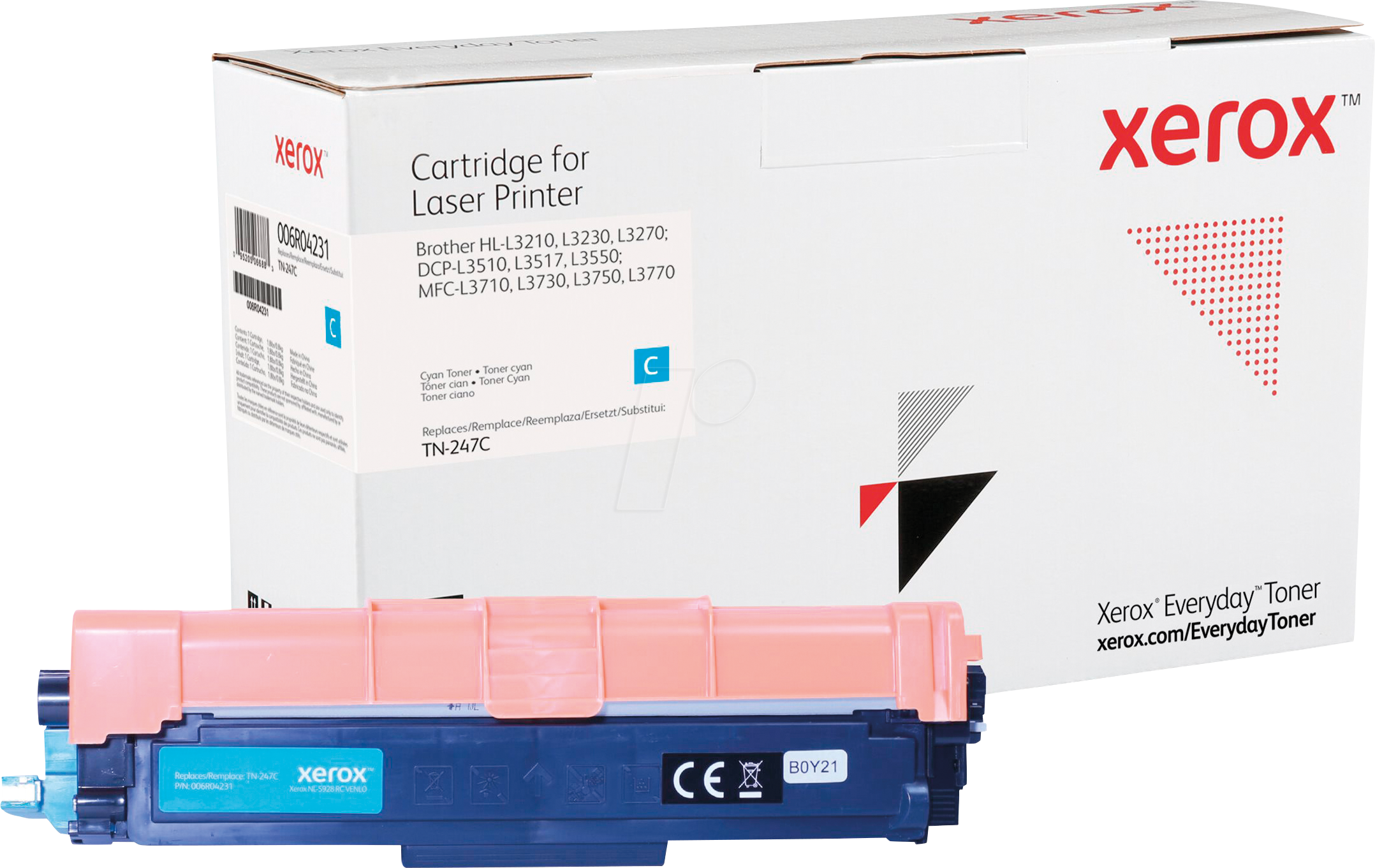XEROX 006R04231 - Toner, Brother, cyan, TN-247, rebuilt