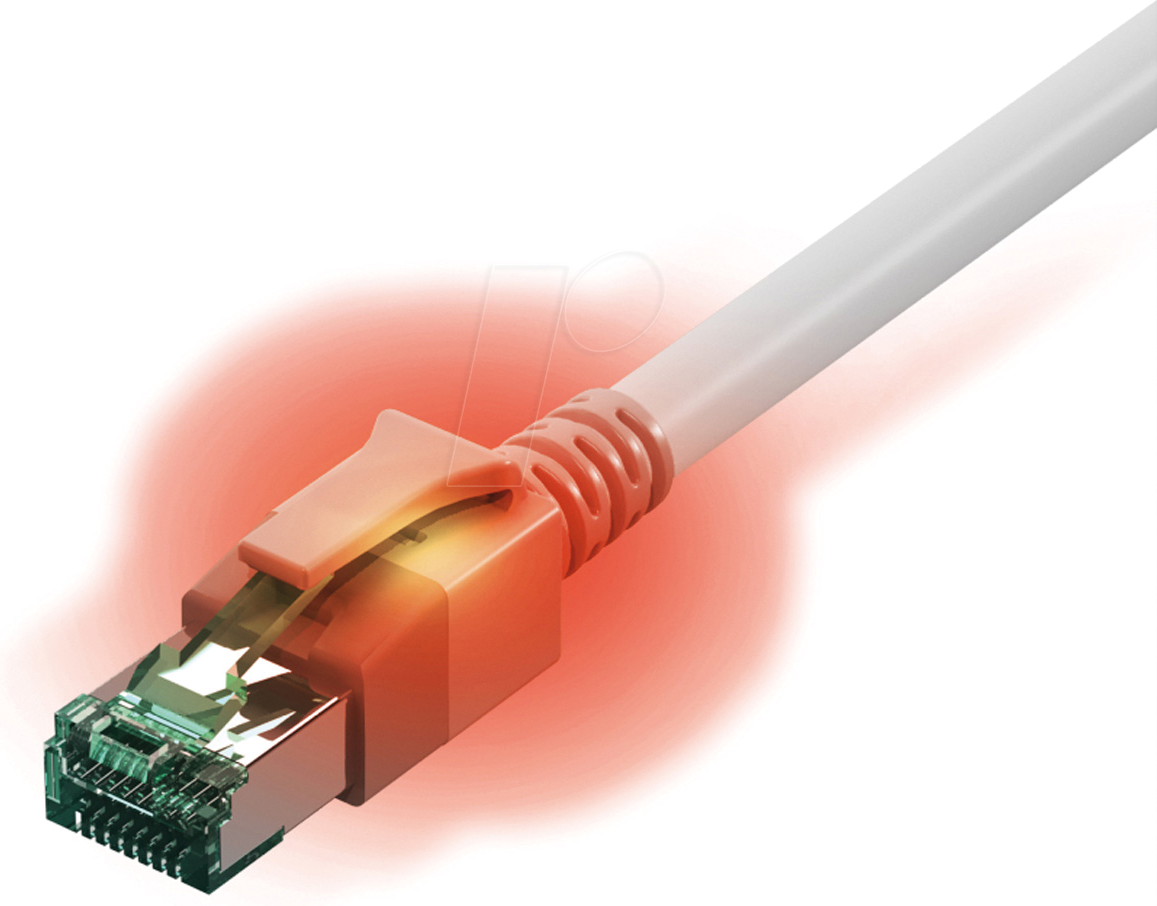 Thumbnail - CS1OWADAD0005 - Cat.6a LED Patchkabel, DualBoot, S/FTP, weiß, 0,5 m