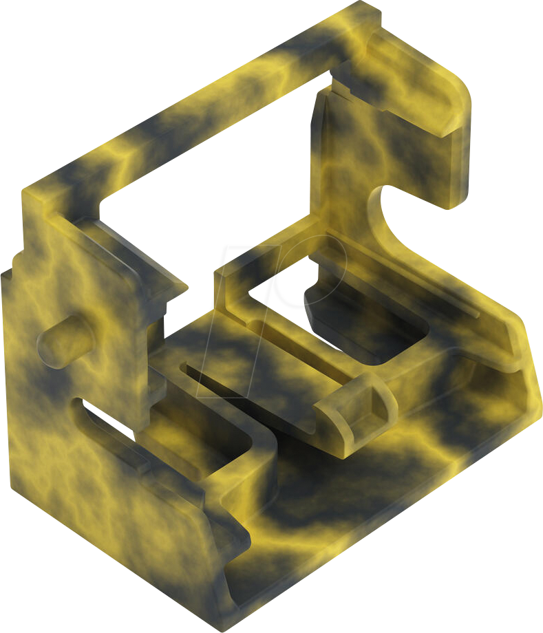 WAGO 221-519-2GG - Befestigungsadapter für Schraubbefestigung, 10-Leiter, grau-gelb