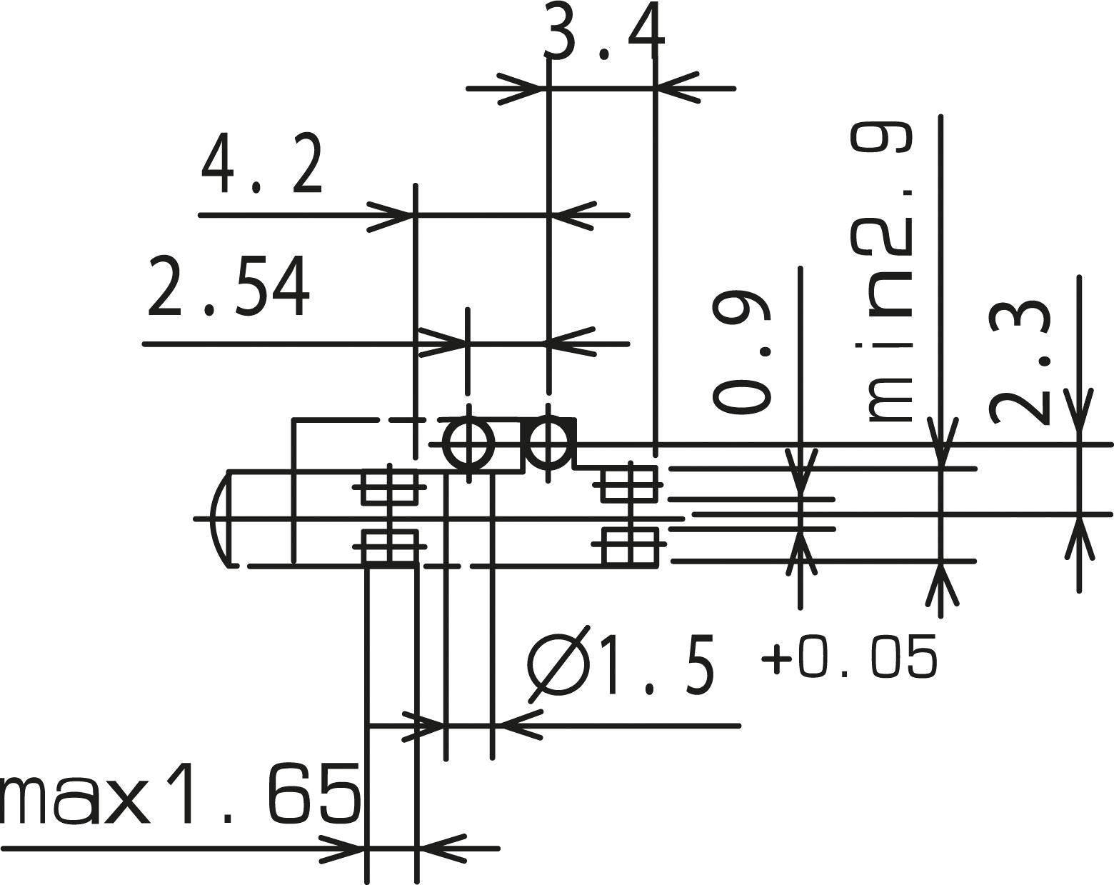 MEN 1280.1020 - Lichtleiter, SMD, 2-fach 6mm, sphärisch ø3mm