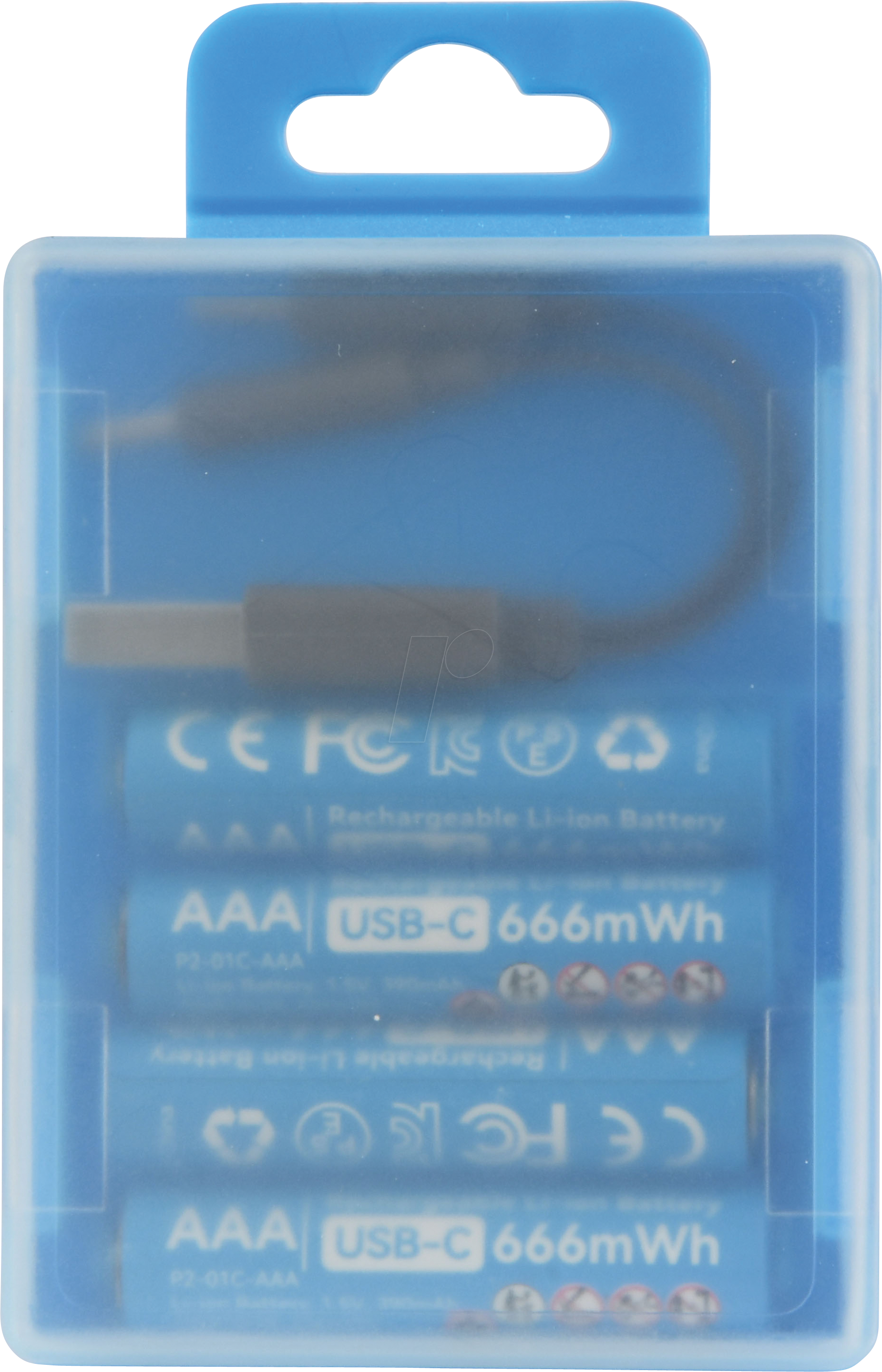 BESTON 4XAAA-USB - Li-Ion-Akku, AAA (Micro), 1,5 V, 390 mAh, USB-C, 4er-Pack