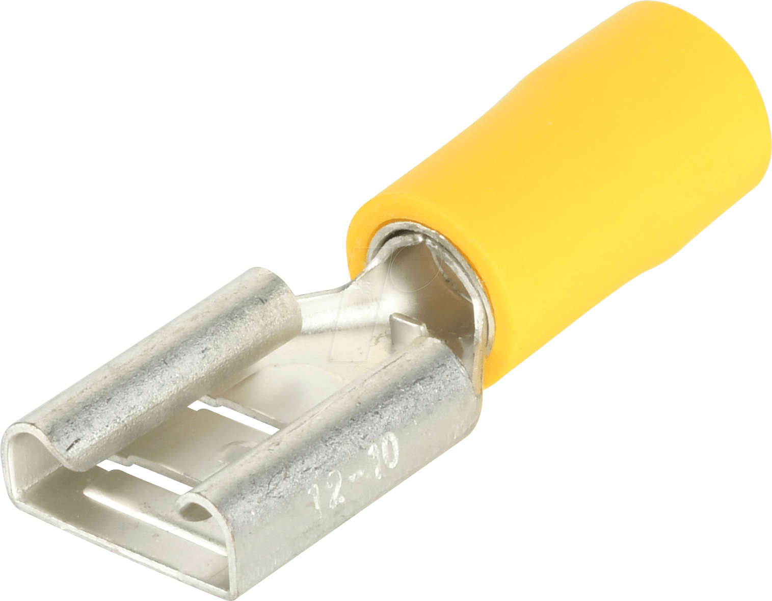 WE F603951D - Flachsteckhülsen - 9,5 x 1,2, 4 - 6 mm², teilisoliert, gelb