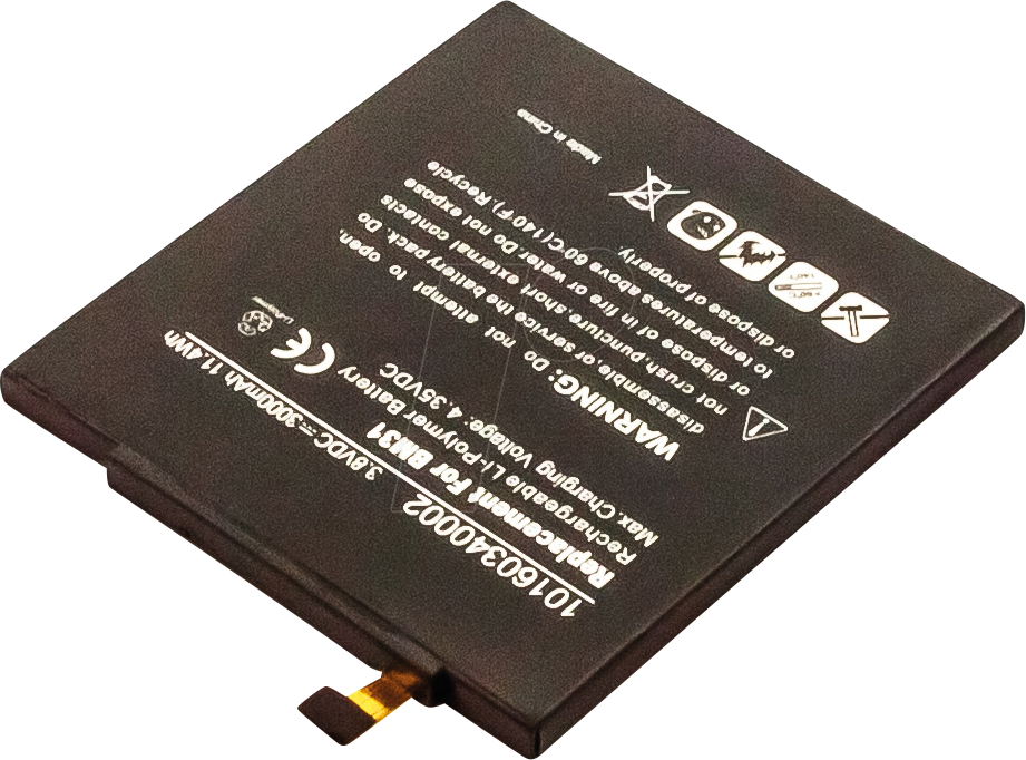 AKKU 30865 - Smartphone-Akku für Xiaomi-Geräte, Li-Po, 3000 mAh