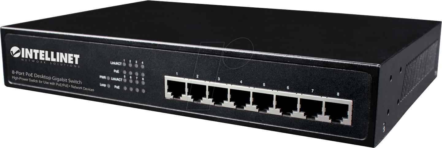 INT 560641 - Switch, 8-Port, Gigabit Ethernet, PoE