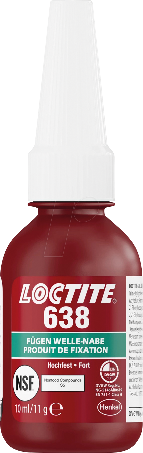 LOCTITE 638 10ML - Kleber, für Fügeteile, hochfest, 10 ml