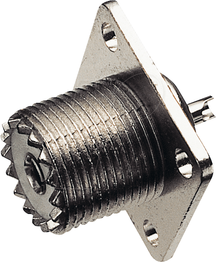 SO 239 - UHF-Einbaubuchse, Flanschmontage