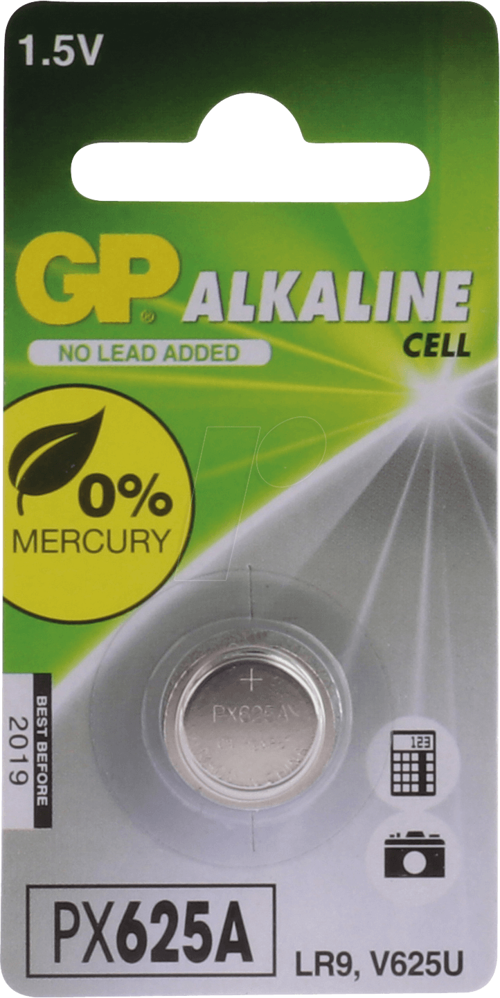 GP 625A - Alkaline Knopfzelle, 625A