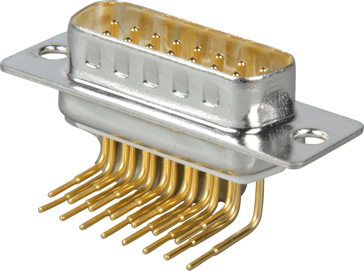 D-SUB ST 15GW - D-SUB-Stecker, 15-polig, gewinkelt, RM 9,4