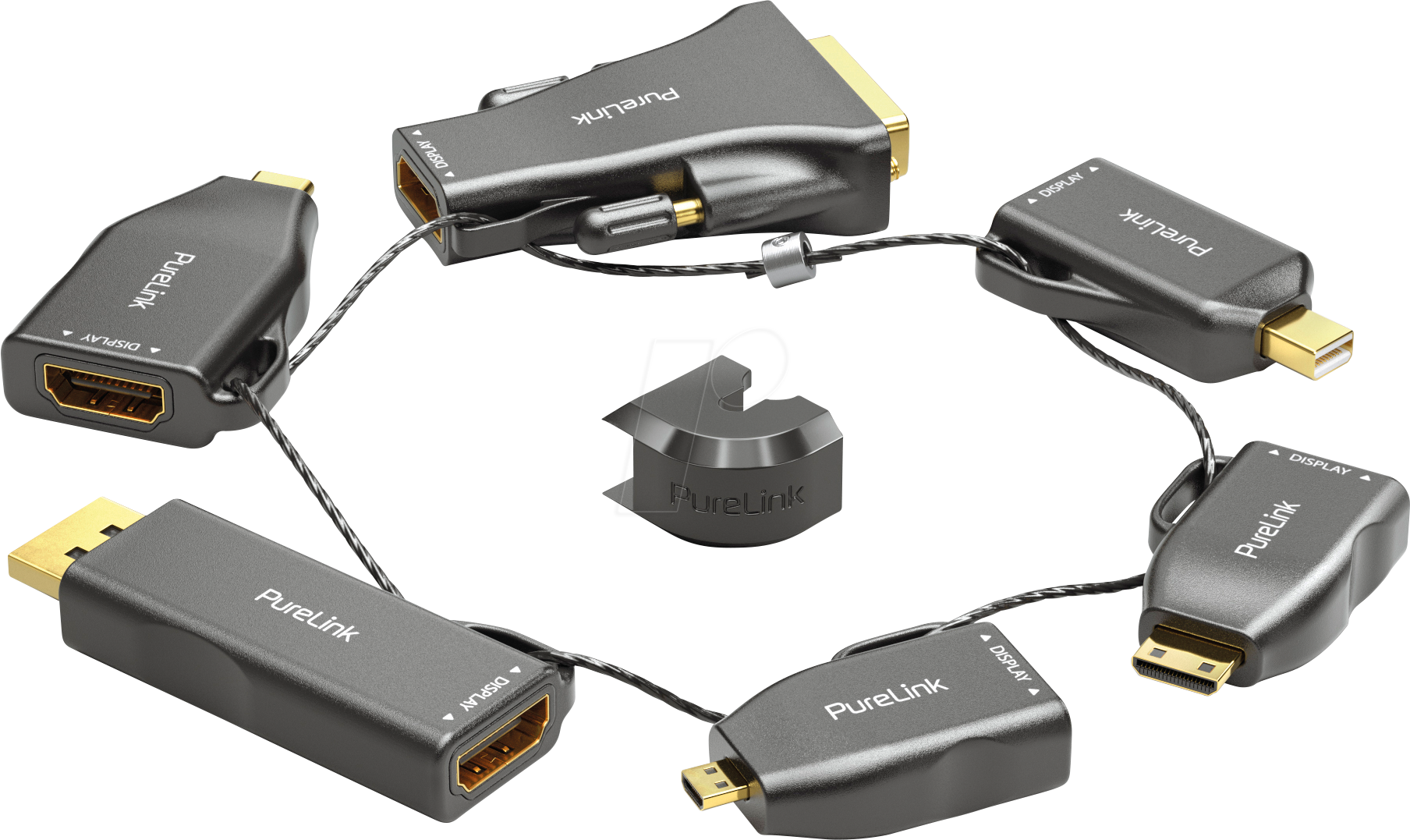 Thumbnail - PURE IQ-AR210 - 4K HDMI Adapterring mit sechs Adaptern