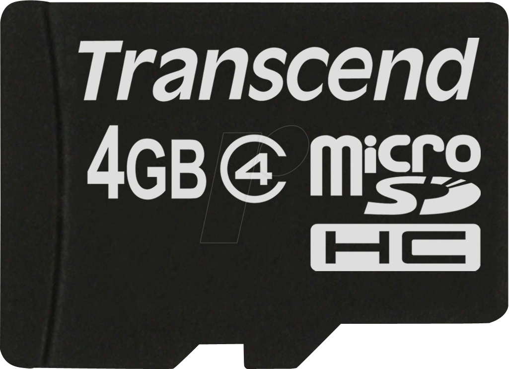 TS4GUSDC4 - MicroSDHC-Speicherkarte 4GB, Transcend Class 4