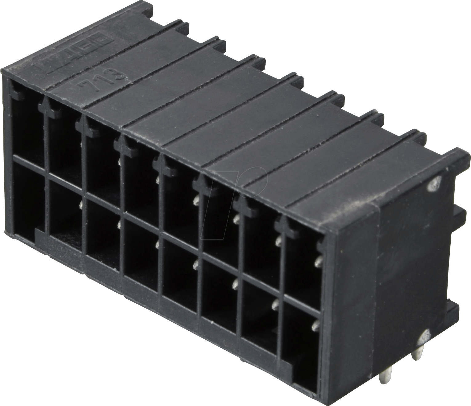 WAGO 713-1428 - MINI HD Stiftleiste gewinkelt 2x8-polig, RM 3,5