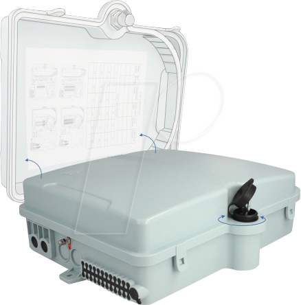 DELOCK 87903 - LWL Wandverteiler, IP65, 24 Port, weiß