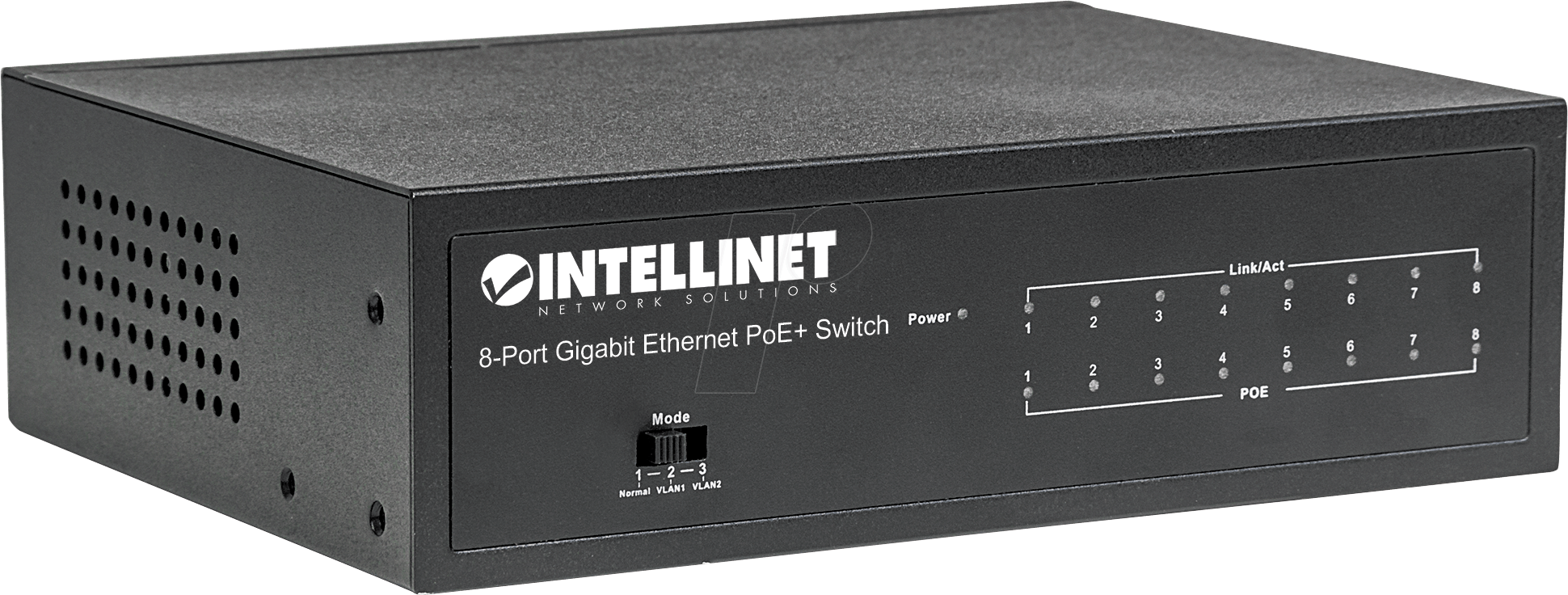 INT 561204 - Switch, 8-Port, Gigabit Ethernet, PoE+