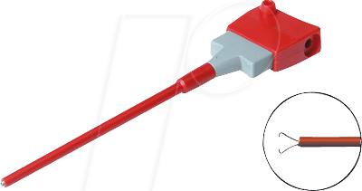 KLEPS 60 RT - Klemmprüfspitze, 4 mm, rot