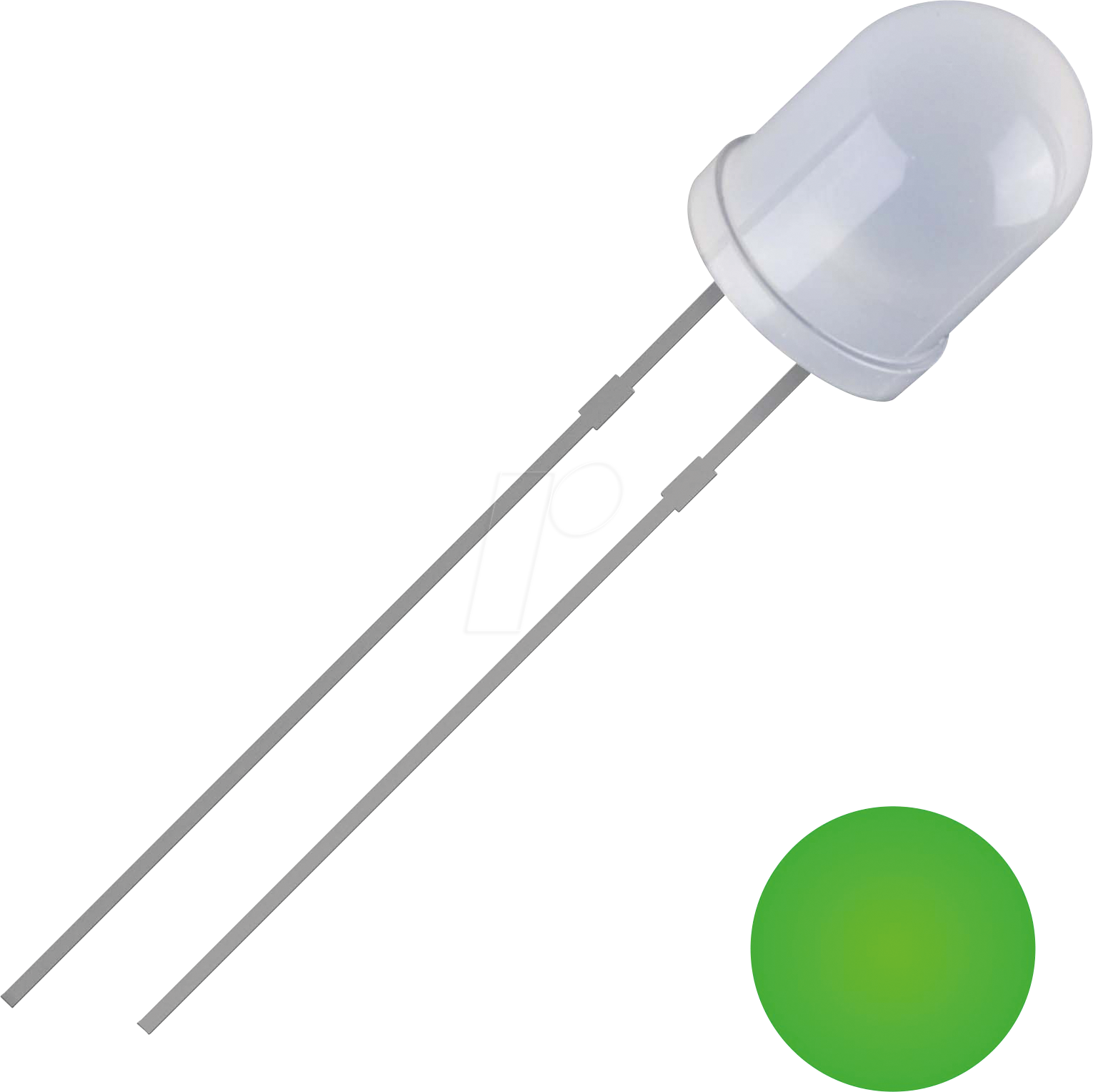 QUAD 2111O169 - LED, 5 mm bedrahtet, grün, 2500 mcd, 30°