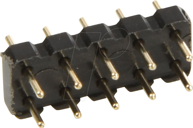 W+P 952-08-010-2 - Stiftleiste RM 2,54mm, gerade, 2-reihig, 10-polig