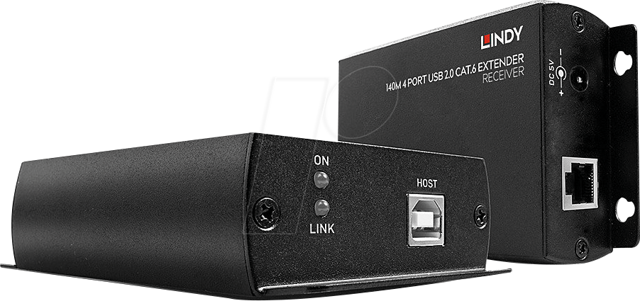 LINDY 42710 - USB 2.0 Hub, 4 Port, Verlängerung, Cat6, 140 m