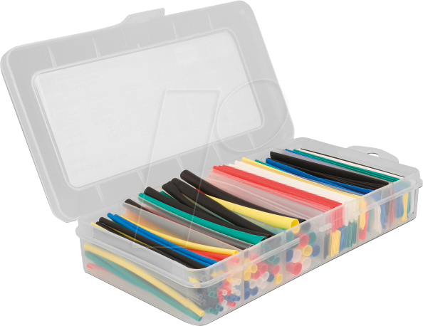 DELOCK 20736 - Schrumpfschlauch Sortimentsbox, farbig 196-teilig