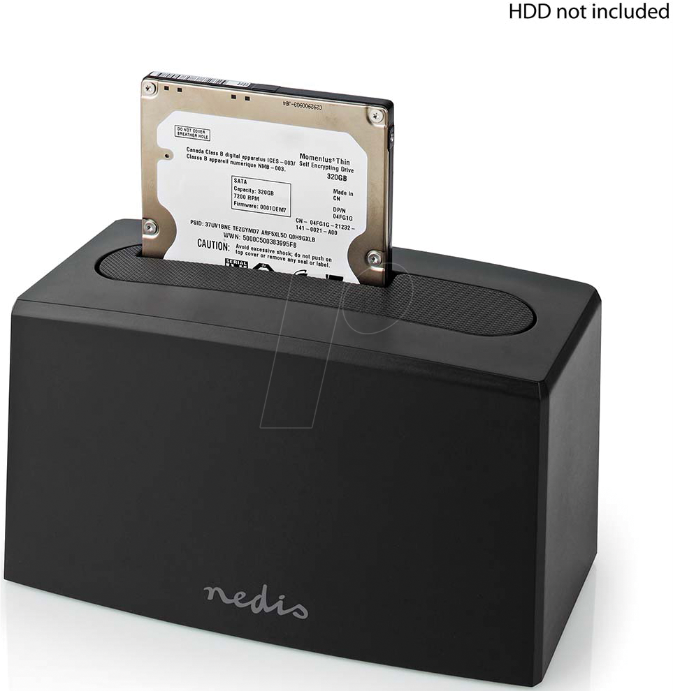 N HDDUSB3210BK - Dockingstation, USB 3.2 Gen1, USB Type-A, 2.5 / 3.5 ''
