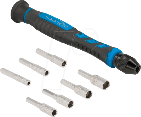 DELOCK 90551 - Schraubendreherset 8-teilig Außensechskant Hohlschaft 2,5 - 5,5