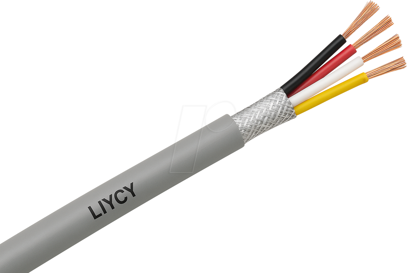 LIYCY 4X0,25 100 - Steuerleitung 4x0,25mm², geschirmt, 100m-Ring